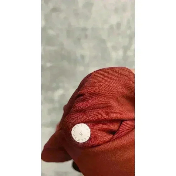 Lululemon Leggings Womens 4 Run Smoothly Crop 23" Nulux Dark Sport Red Stretch - Picture 5 of 8